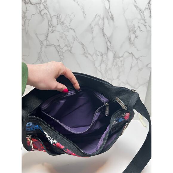 Lesportsac Deluxe Everyday Bag in Dark Floral - Picture 6 of 11